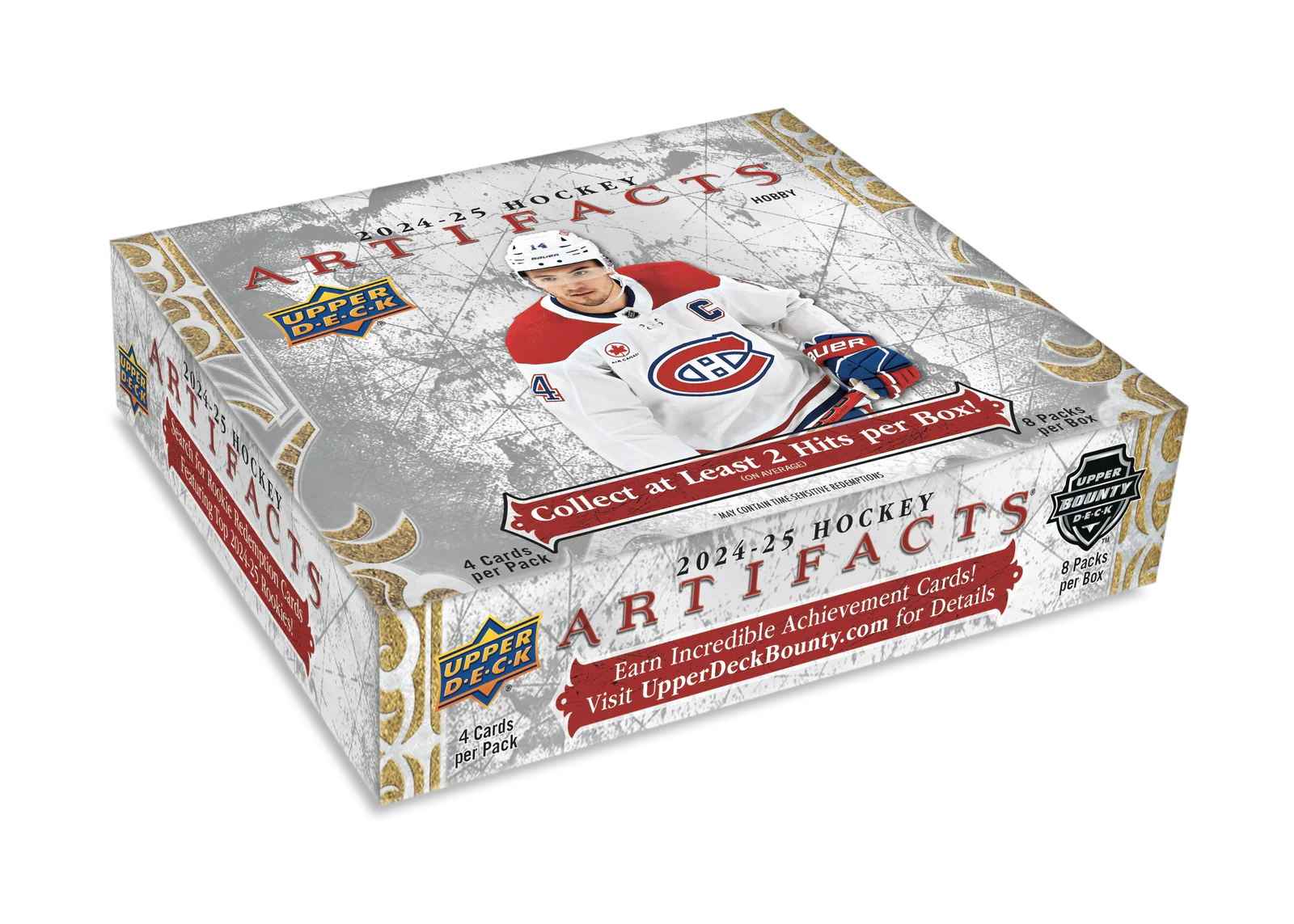 What Does the 2024-25 Upper Deck Artifacts Hockey Hobby Box Contain?