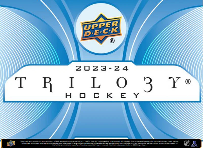 What Does the 2023-24 Upper Deck Trilogy Hockey Hobby Box Contain?