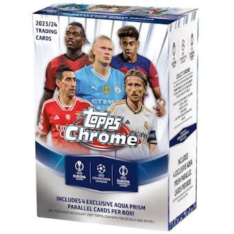 2023-24 Topps Chrome UEFA Club Competitions Soccer 7-Pack Blaster Box