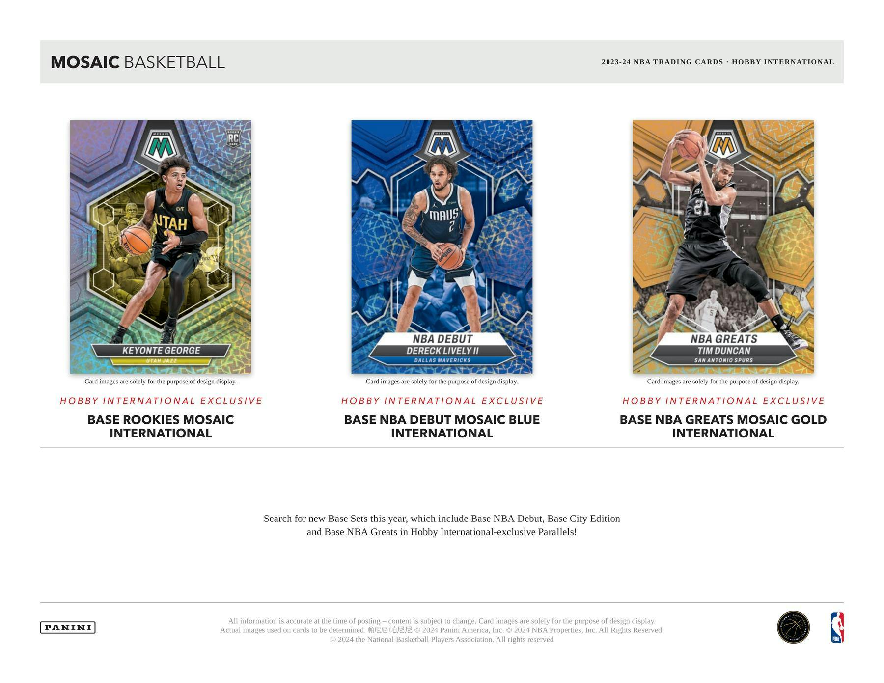 2023-24 Panini Mosaic Basketball International Hobby Box