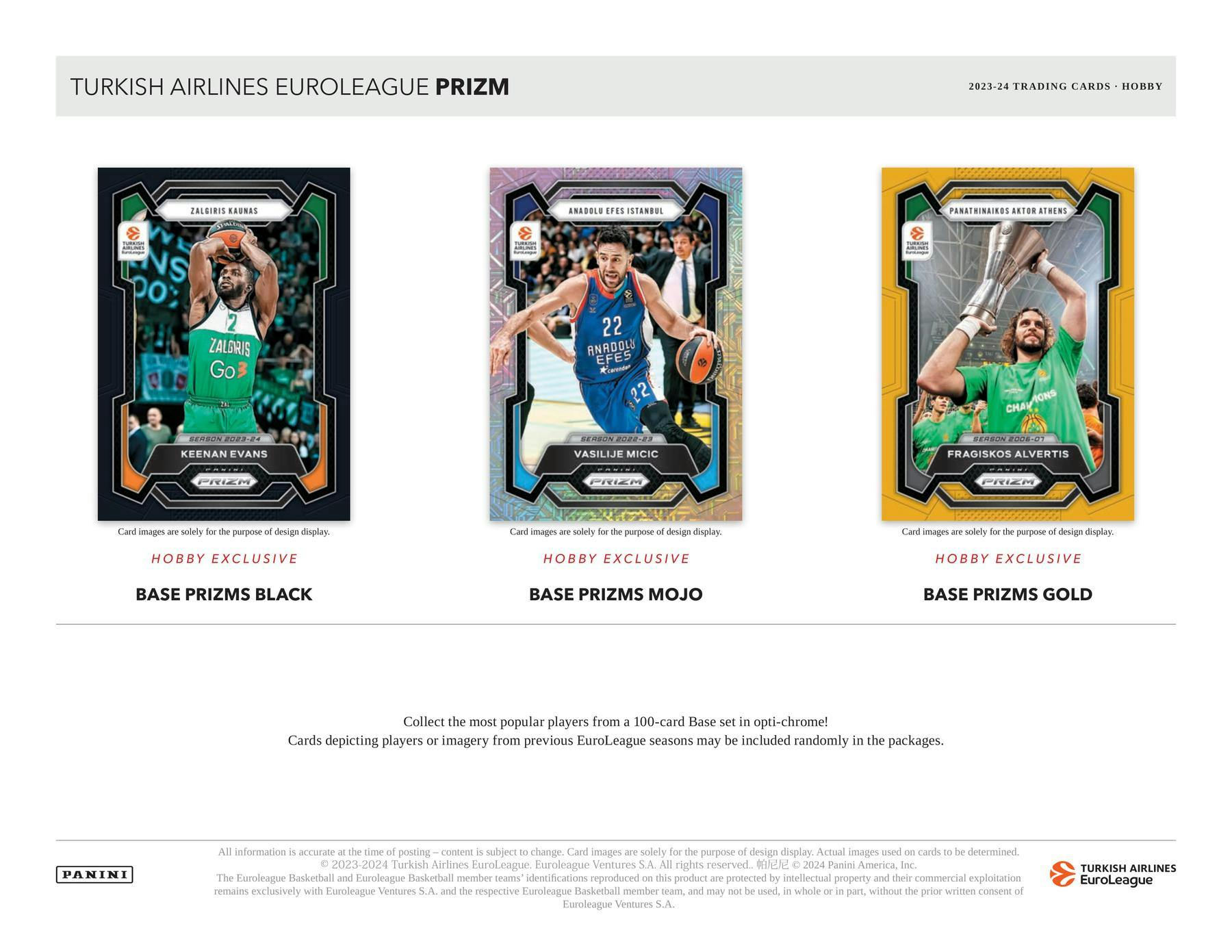 2023-24 Panini Prizm Turkish Airlines EuroLeague Basketball Hobby Box - Miraj Trading