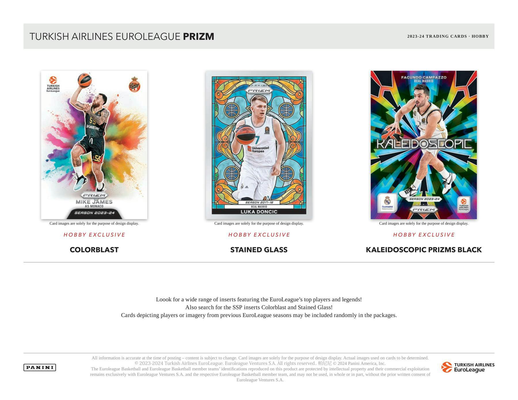 2023-24 Panini Prizm Turkish Airlines EuroLeague Basketball Hobby Box - Miraj Trading