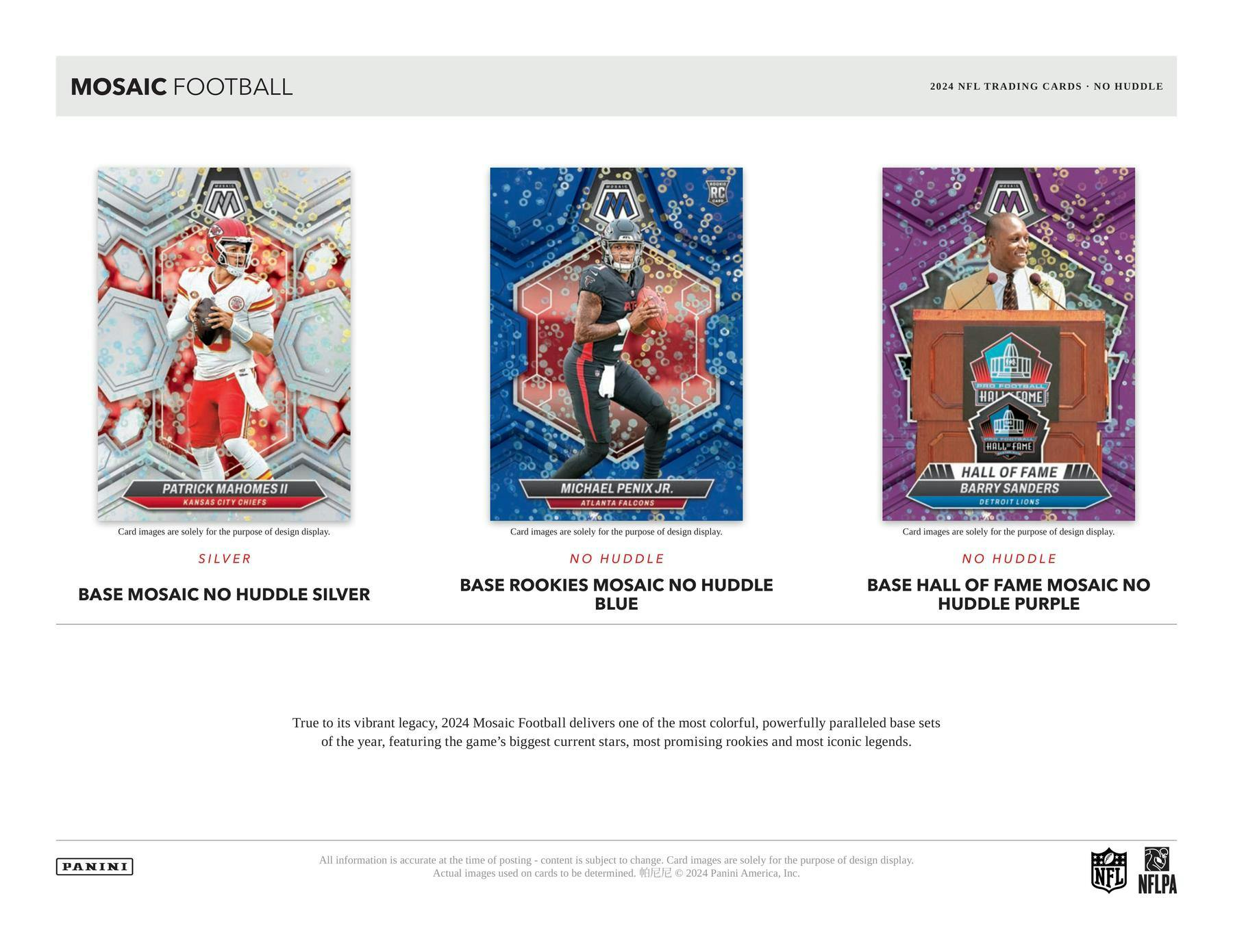 2024 Panini Mosaic No Huddle Football Hobby Box