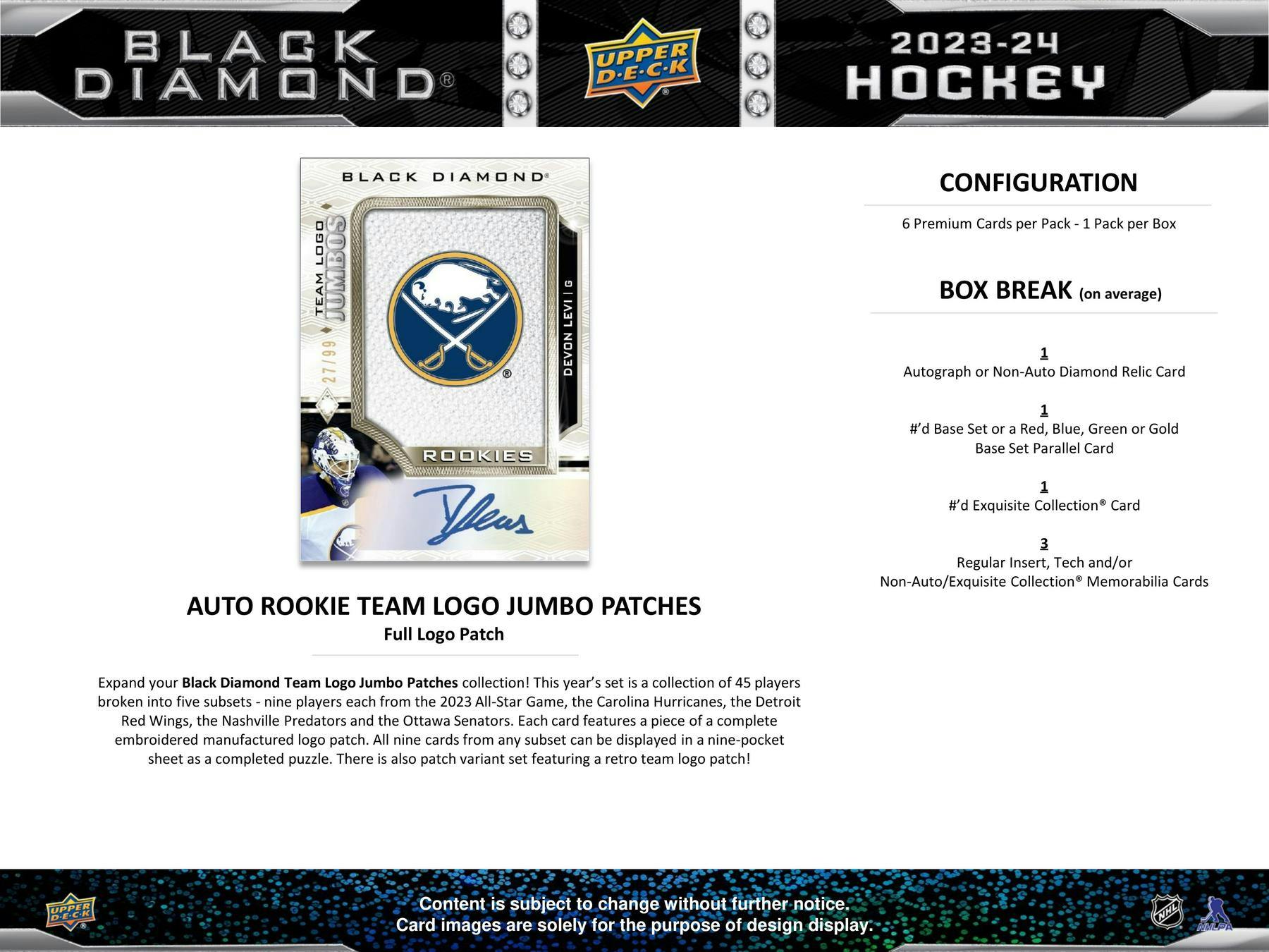 2023-24 Upper Deck Black Diamond Hockey CDD Exclusive Edition Hobby Box - Miraj Trading