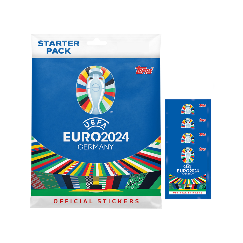 2024 Topps UEFA Euro Stickers - Official Starter Album (Album + 48 Stickers)