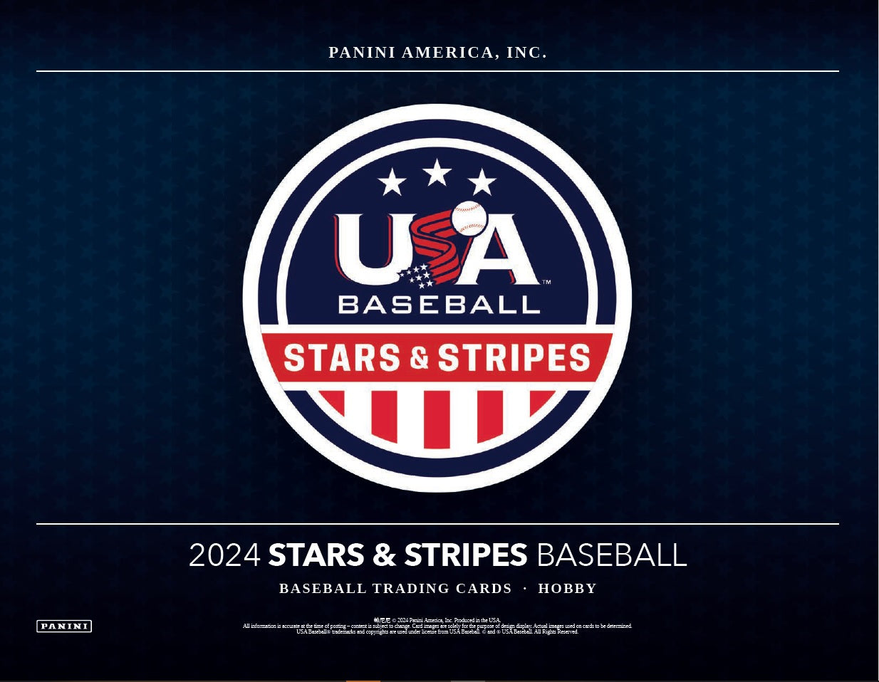 2024 Panini USA Stars and Stripes Baseball Hobby Box (Pre-Order) - Miraj Trading