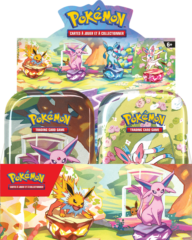 Coffret de présentation Mini Tins Pokémon Prismatic Evolutions (Français) (Pré-commande)