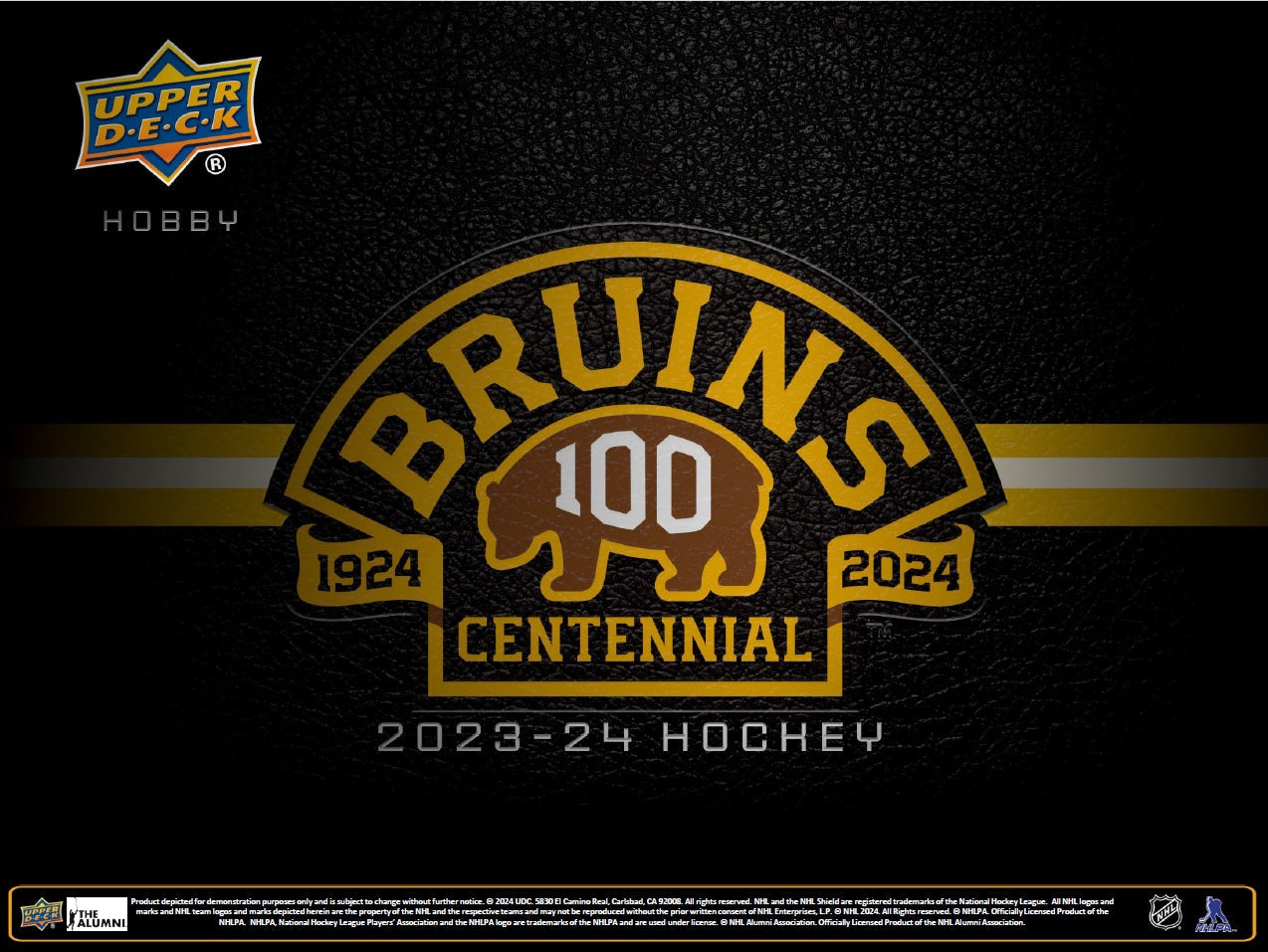 2023-24 Upper Deck Boston Bruins Centennial Hockey Hobby Box Master Case (Case of 12 boxes)(Pre-Order) - Miraj Trading