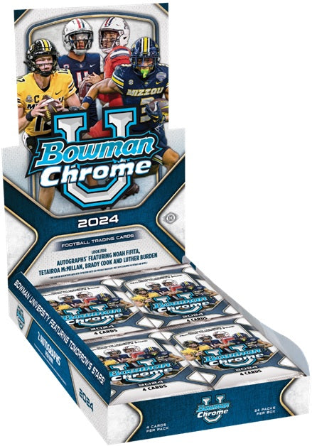 2024 Bowman Chrome University Football Hobby Box (Pre-Order) - Miraj Trading