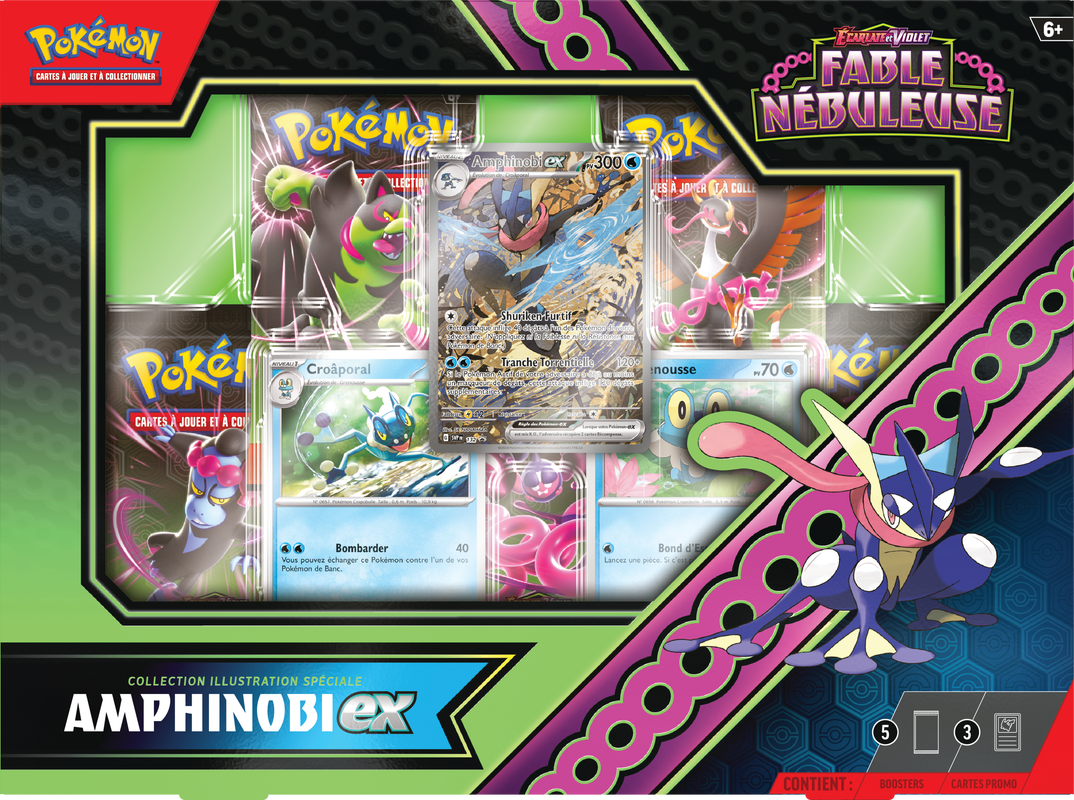 Pokemon Écarlate et Violet Fable Nébuleuse Hyporoi EX/Amphinobi EX La Boîte Collection Illustration Spéciale (French)(Pre-order) - Miraj Trading