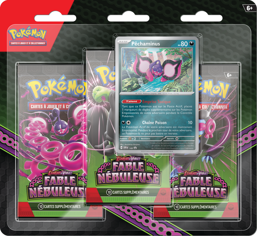 Pokemon Écarlate et Violet Fable Nébuleuse 3 Pack Blister Pack(French)(Pre-Order) - Miraj Trading