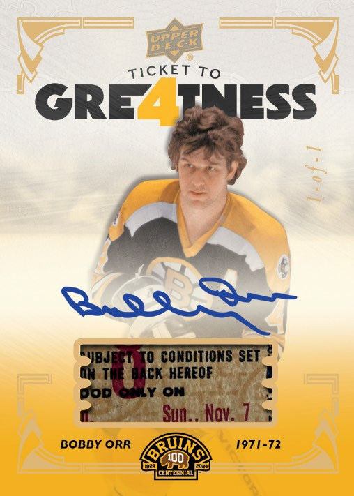 2023-24 Upper Deck Boston Bruins Centennial Hockey Hobby Box Master Case (Case of 12 boxes)(Pre-Order) - Miraj Trading