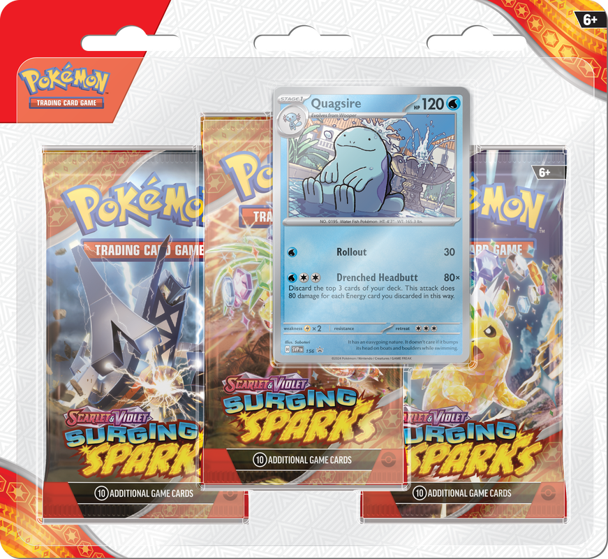 Pokemon Scarlet & Violet Surging Sparks 3 Pack Blister (French)