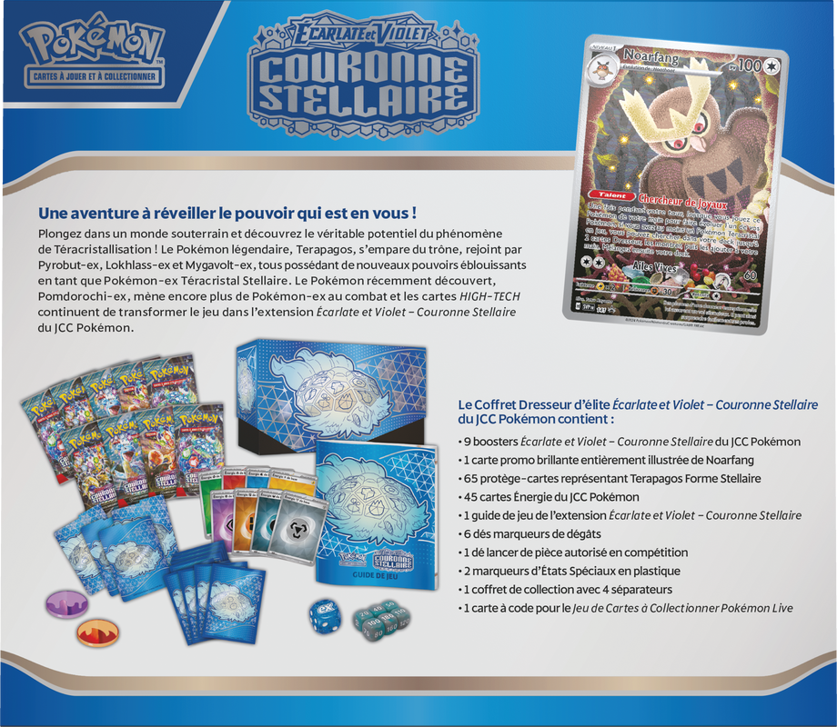 Coffret Dresseur Élite Couronne Stellaire Pokémon Écarlate et Violette (Français)