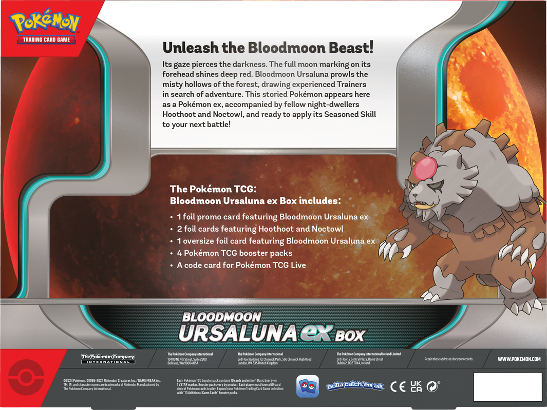 Pokemon Bloodmoon Ursaluna EX Box (Pre-Order)