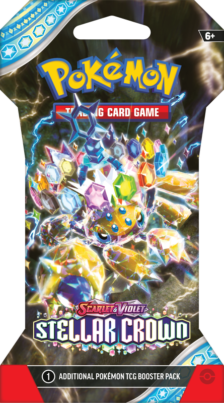 Pack de boosters à pochettes Pokémon Scarlet et Violet Stellar Crown (12 packs par lot)