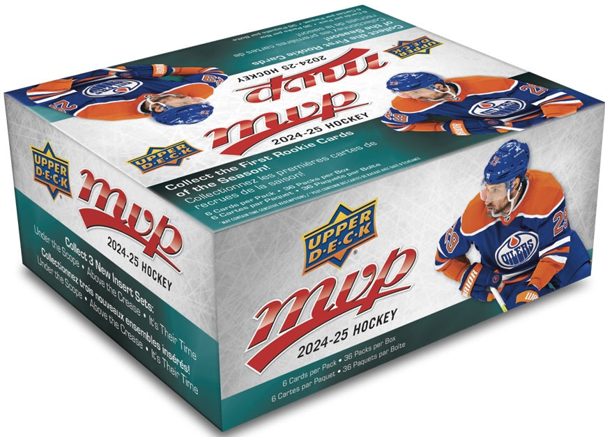 Boîte de vente au détail de hockey MVP Upper Deck 2024-25 (précommande)