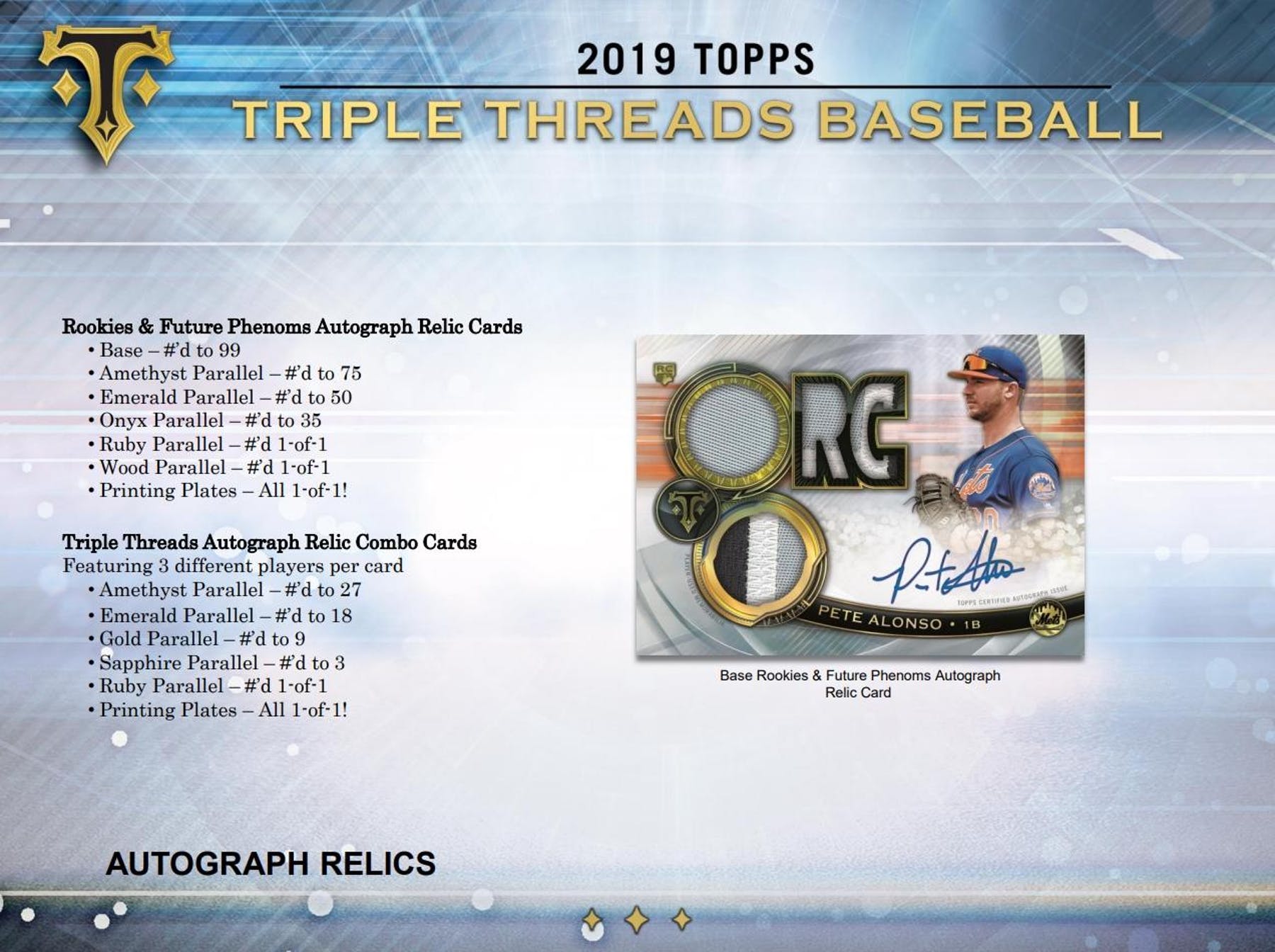 2019 Topps Triple Threads Baseball Hobby Box