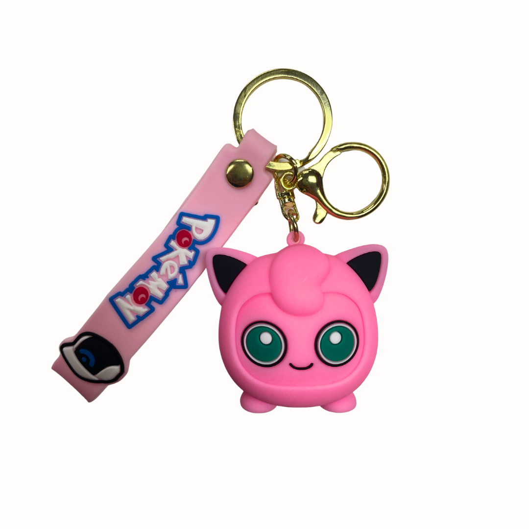 Pokemon Action Figure Pikachu Gengar Squirtle Pichu Jigglypuff Marill  Keychain Pokémon Bag Keyring Birthday Gifts Car Keychain
