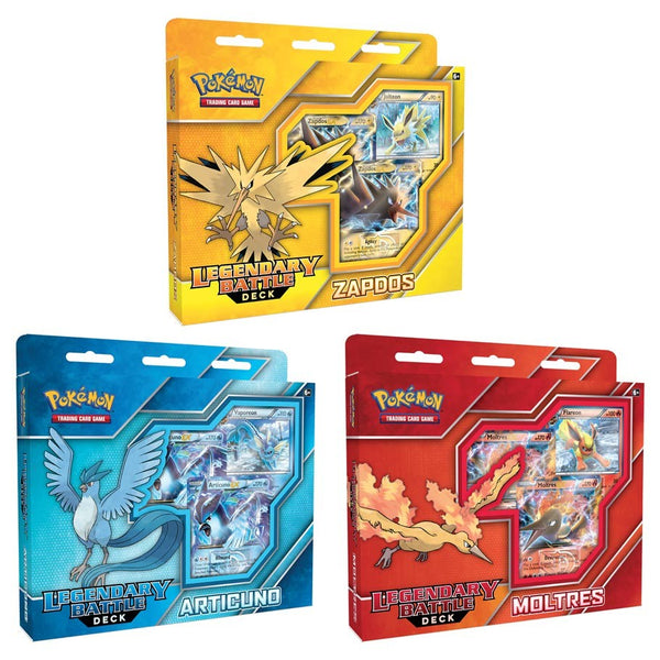 Pokemon Articuno EX, Zapdos EX & Moltres EX Set of 3 Legendary Battle Decks  - Walmart.com